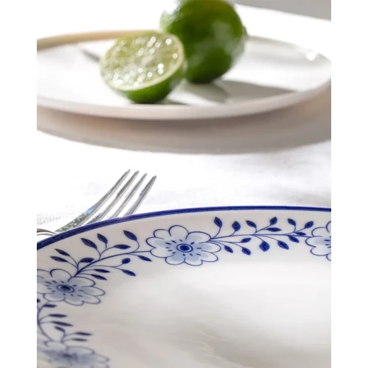 Madame COCO Reve Bleu Floral Porcelain Serving Plate 25cm Blue & White – Elegant Serving Dish for Food, Appetizers & Desserts, Ideal for Everyday Dining, Entertaining & Table Setting - Madame COCO - Image 4