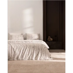 طقم غطاء لحاف كينج مدام كوكو مارسيل – غطاء لحاف بنقشة أنيقة من قماش رانفورس 240×220 سم مع غطائي وسادة 50×70 سم وملاءة 260×280 سم