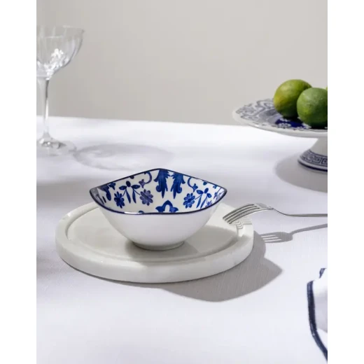 Madame Coco Reve Bleu Reneta Porcelain Bowl 11×11cm – Elegant Small Serving Bowl for Appetizers, Desserts & Snacks, Stylish Tableware for Everyday Dining - Madame COCO - Image 3