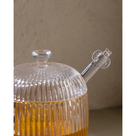 Paris Glass Honey Jar With Dipper Carrier bag 8,5X11,3CM - Madame COCO - Image 3