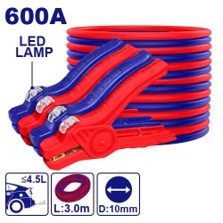 إيمتوب كابل تعزيز 600 أمبير 3 متر مطلي بالنحاس والألومنيوم مع مصباح LED EBCEL0601