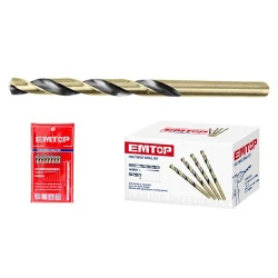طقم ريش حفر فولاذية HSS مقاس 6.0 مم 10 قطع من إيمتوب EMTOP ETDB10601 للمثاقب وأعمال التثقيب الاحترافية والمنزلية