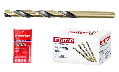 طقم ريش حفر فولاذية HSS مقاس 6.0 مم 10 قطع من إيمتوب EMTOP ETDB10601 للمثاقب وأعمال التثقيب الاحترافية والمنزلية - إيمتوب