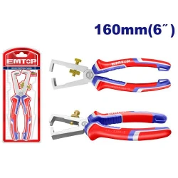 EMTOP EPLRW0611 Wire Stripping Pliers 6"/160mm Two Color Handle