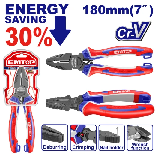 EMTOP EPLRC0721 High Leverage Combination Pliers 7