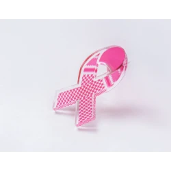 Pink Ribbon Awareness Pin Length 4cm Elegant Metal Brooch Support Symbol Perfect for Clothing Bags and Breast Cancer Awareness Events