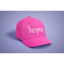 Pink Cap Designed with Hope Typography 56cm to 58cm Adjustable Baseball Cap Stylish Sun Protection Hat Perfect for Casual and Sports Wear