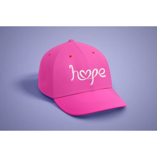 Pink Cap Designed with Hope Typography 56cm to 58cm Adjustable Baseball Cap Stylish Sun Protection Hat Perfect for Casual and Sports Wear