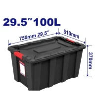EMTOP 100L Plastic Storage Box Black EMTB331B