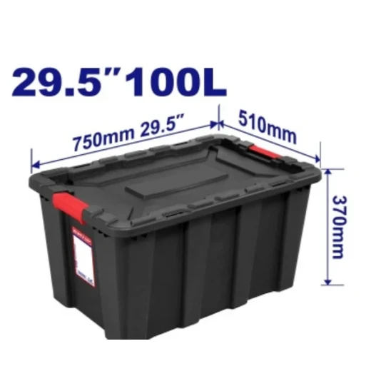 EMTOP 100L Plastic Storage Box Black EMTB331B