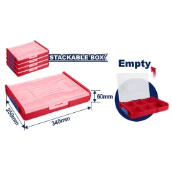 EPTBV01 Lightweight Plastic Tool Box Heavy Duty Durable Plastic Construction with Comfortable Handle Secure Locking Mechanism Ideal for Home Workshop and Outdoor Use