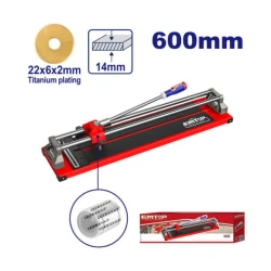 EMTOP ETCR6004 600mm Tile Cutter with 14mm Max Cutting Thickness and 22x6x2mm Blade
