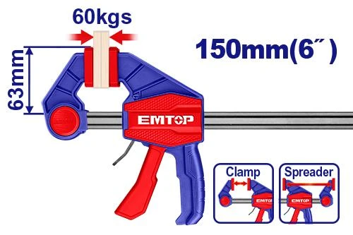 EMTOP ECLPQ60101 Quick Clamp 63x150mm Max Clamp Force 60KGS - Emtop