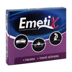 Emetix Nausea & Travel Sickness Relief 20 Tablets | Natural Formula with Ginger & Vitamin B6 to Soothe Upset Stomach On The Go