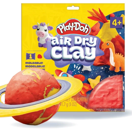 Play-Doh 5 oz Red Air Dry Clay Bag 150g – 1 Piece, Easy-to-Shape Air-Drying Modeling Clay for Creative Crafts, Making Shapes and Kids' Activities, Item Weight 150g