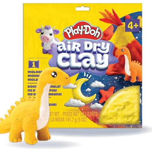 Play-Doh Air Dry Clay 5 oz Yellow Clay Bag 170g – 1 Piece, Easy-to-Shape Air-Drying Modeling Clay for Arts & Crafts, Creative Projects and Making Fun Shapes for Kids and Adults Play-Doh Air Dry Clay 5 oz Yellow Clay Bag 170g – 1 Piece, Easy-to-Shape Air-Drying Modeling Clay for Arts & Crafts, Creative Projects and Making Fun Shapes for Kids and Adults