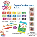 Play-Doh 09157 Air Sculpting Set Super Clay Bonanza, Multicolor – Creative Modeling Clay Set for Kids, One Size, Item Weight 500g, Dimensions 21.5 × 12.3 × 4.5cm, Suitable for Ages 4+ - Play-Doh