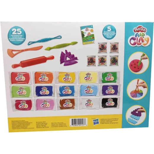 Play-Doh 09157 Air Sculpting Set Super Clay Bonanza, Multicolor – Creative Modeling Clay Set for Kids, One Size, Item Weight 500g, Dimensions 21.5 × 12.3 × 4.5cm, Suitable for Ages 4+ - Play-Doh - Image 4