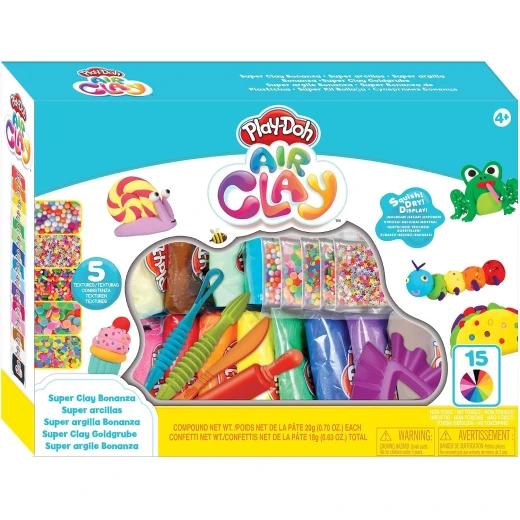 Play-Doh 09157 Air Sculpting Set Super Clay Bonanza, Multicolor – Creative Modeling Clay Set for Kids, One Size, Item Weight 500g, Dimensions 21.5 × 12.3 × 4.5cm, Suitable for Ages 4+ - Play-Doh - Image 6