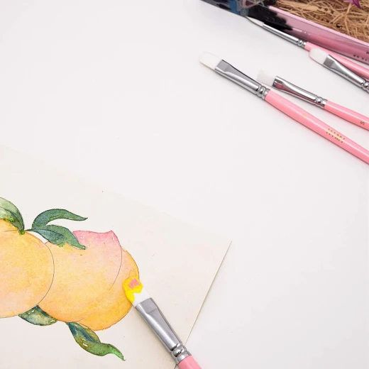 هيمي ليتل بيرد مجموعة فرش رسم 5 قطع باللون الوردي – فرش للرسم بالأكريليك والزيت والغواش، تتضمن فرشاة عريضة و3 فرش مروحية وفرشاة دقيقة، بمقابض خشبية وشعيرات مسطحة قطاعية، مناسبة للمبتدئين ومحبي الرسم - هيمي - Image 2