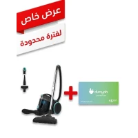 سيكوتيك كونغا روكستار إكس إكس إل مكنسة كهربائية أسطوانية متعددة الأعاصير بقوة 800 واط بدون كيس، خزان 4 لتر، أنبوب تلسكوبي و3 ملحقات، مثالية لتنظيف المنزل، مع قسيمة دمية بقيمة 15 دينار