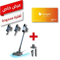 Cecotec Conga Rockstar RS50 X-Treme Cordless Vacuum Cleaner, 400W Powerful Motor, 120AW Suction, BLDC Technology, Cyclonic System, XL HairOut Brush, Removable Battery, LED Display, Multi-Cleaning Tools, 25 JOD Dumyah Voucher Card