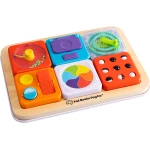 فات برين تويز بلاي تاب إسينشالز لوحة أنشطة حسية معيارية للأطفال والرضع من عمر 12 شهرًا فأكثر، لعبة تفاعلية تضم أنشطة متنوعة لتحفيز الحواس وتشجيع الاستكشاف وتنمية المهارات الحركية الدقيقة، تصميم ممتع ومناسب للأيدي الصغيرة - فات برين تويز