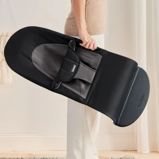 BabyBjorn Balance Soft Jersey Baby Bouncer Black, Suitable from Birth to Approximately 2 Years, Supports Up to 9kg as a Bouncer and 13kg as a Chair, Soft Jersey Fabric, Machine Washable at 40°C, Do Not Bleach or Tumble Dry - Image 6