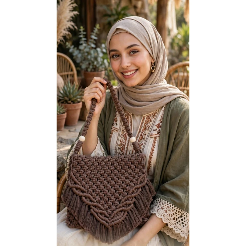 Handmade Handbag 26 x 21 cm, Stylish and Unique Bag for Everyday Use and Carrying Personal Essentials - Safa Handmade