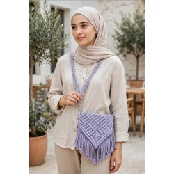 Handmade Handbag 21 x 17 cm, Small Stylish Bag with a Unique Design for Everyday Use and Carrying Personal Essentials