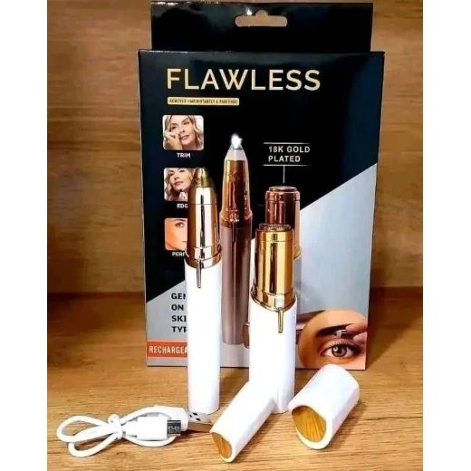 Flawless Eyebrow Hair Remover for Men & Women, USB Rechargeable Facial Hair Removal Device for Eyebrows, Chin, Cheeks and Upper Lip Flawless Eyebrow Hair Remover for Men & Women, USB Rechargeable Facial Hair Removal Device for Eyebrows, Chin, Cheeks and Upper Lip