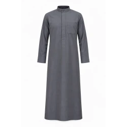 Men's Custom Tailored Thobe (L:175cm, Sh:50cm, Sl:62cm, Ch:122cm, N:41cm) | Elegant Traditional Design & Perfect Sizing for Daily Wear & Special Events