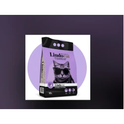 LindoCat Double Action Cat Litter with Argan Oil and Lavender Scent 10L Premium Bentonite Clay Dust-Free Odor Control Made in Italy