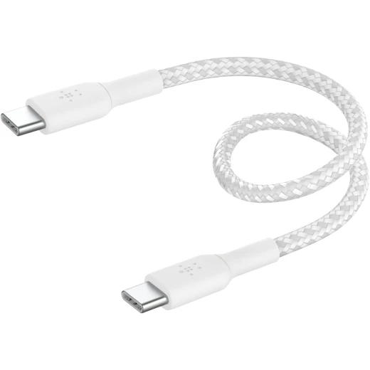 Belkin Braided USB-C to USB-C Cable, 0.15m (15cm), Black, Charging and Data Transfer Cable for Compatible Devices, Model CAB004bt0-MBK - Belkin - Image 8