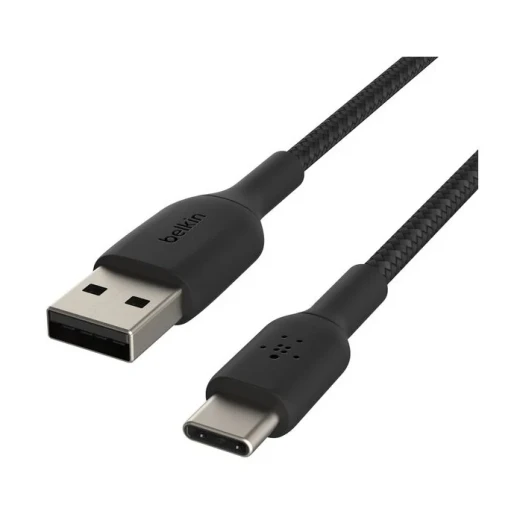 Belkin BoostCharge USB-A to USB-C Cable, 3m, Black, 15W Charging Cable with Braided Nylon Design for Durable Everyday Use and Compatible Devices - Belkin - Image 2