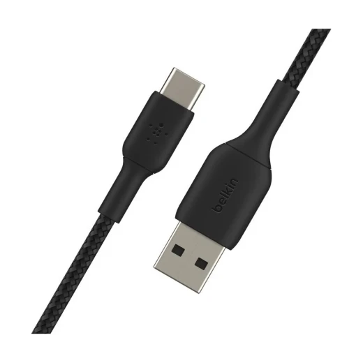 Belkin BoostCharge USB-A to USB-C Cable, 3m, Black, 15W Charging Cable with Braided Nylon Design for Durable Everyday Use and Compatible Devices - Belkin - Image 4
