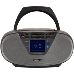 راديو محمول ايوا BBTU-500DAB/BK مع مشغل أقراص مدمجة سي دي، يدعم البث الرقمي DAB+ وراديو FM، وشاشة ملونة 2.4 بوصة، وبلوتوث 5.0، تصميم مدمج باللون الأسود، الأبعاد 15 × 20 × 15 سم