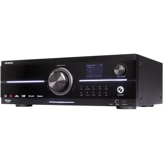 ريسيفر صوت وصورة ايوا AVR-7210 بقنوات 7.2، يدعم دولبي أتموس وبث سبوتيفاي و إيربلاي 2 وبلوتوث 5.2، مع تمرير فيديو بدقة 4K UHD، قدرة إجمالية 1155 واط، تصميم أسود، الأبعاد 435 × 145 × 350 مم، الوزن 5.8 كجم - ايوا - Image 3