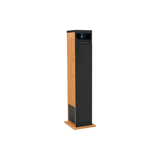 أوا TSBT-360 برج صوت 60 واط مكبر صوت بلوتوث مع جهاز تحكم عن بعد، راديو FM، مشغل أقراص CD، USB وبلوتوث، خشب أسود أوا TSBT-360 برج صوت 60 واط مكبر صوت بلوتوث مع جهاز تحكم عن بعد، راديو FM، مشغل أقراص CD، USB وبلوتوث، خشب أسود