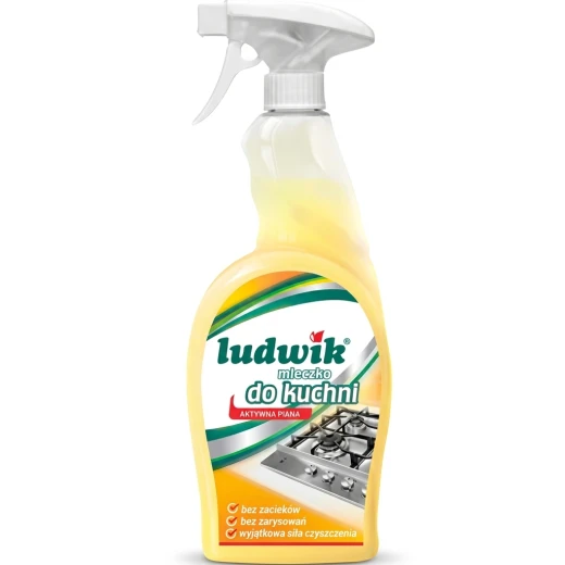 Ludwik Kitchen Cream Cleaner Spray, Grease & Burnt Food Removal, Lemon Scent, 750 ml Ludwik Kitchen Cream Cleaner Spray, Grease & Burnt Food Removal, Lemon Scent, 750 ml