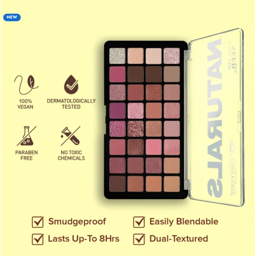 Forever52 Naturals The All You Need Palette NTR002, 32-Shade Makeup Palette Featuring a Versatile Selection of Colors, Ideal for Creating Natural Everyday Looks and Glamorous Occasion Makeup with Endless Blending and Styling Possibilities - Forever 52 - Image 5