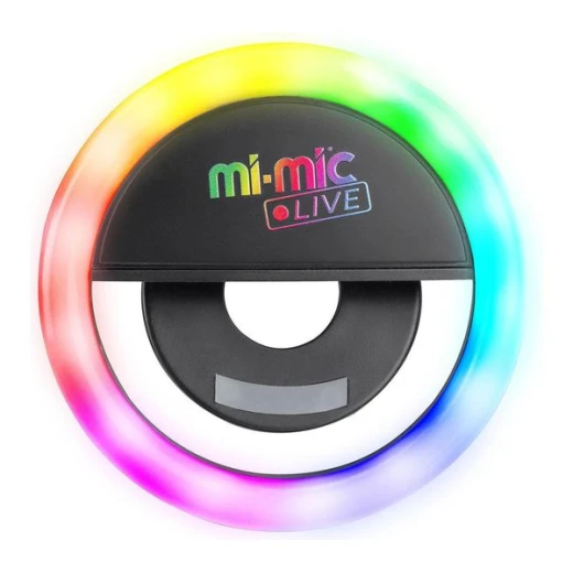Mi-Mic Live Vlogging Kit with Wireless Microphone and Ring Light Selfie Light, Compatible with iPhone and Android Smartphones, Black, Ideal for Vlogging, Live Streaming, Video Recording and Content Creation H 3.5 × W 8.5 × D 8.5 cm - Mi-Mic - Image 4