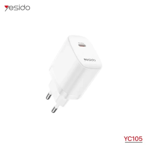 يسيدو YC105 شاحن USB-C بقوة 20 واط مع قابس أوروبي أبيض يسيدو YC105 شاحن USB-C بقوة 20 واط مع قابس أوروبي أبيض