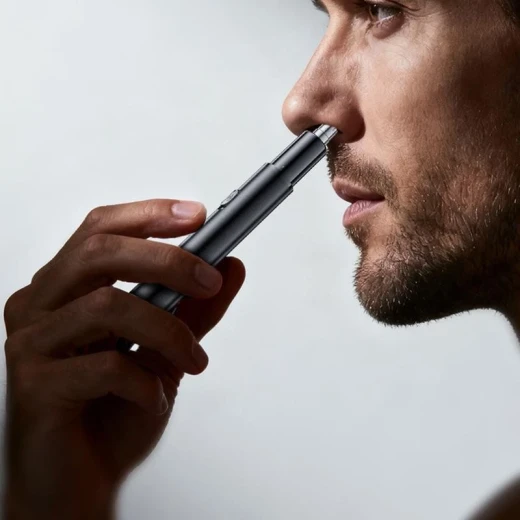 YESIDO MG25 Dual Blade Electric Nose Hair Trimmer, Black, Portable Nasal Hair Removal Shaver, Compact Design for Convenient Personal Grooming and Everyday Use - Yesido - Image 3