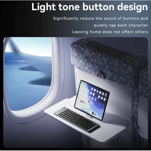 YESIDO KB27 Ultra-Slim Mini Bluetooth Keyboard, Two-Fold Portable Design, Seamless Wireless Connectivity, Multi-OS Compatibility with Windows, macOS and iOS, Ideal for Travel and Everyday Use - Yesido - Image 2