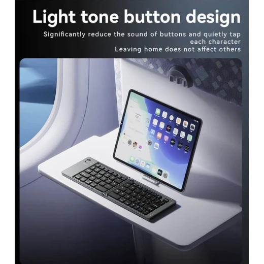 YESIDO KB27 Ultra-Slim Mini Bluetooth Keyboard, Two-Fold Portable Design, Seamless Wireless Connectivity, Multi-OS Compatibility with Windows, macOS and iOS, Ideal for Travel and Everyday Use - Yesido - Image 5