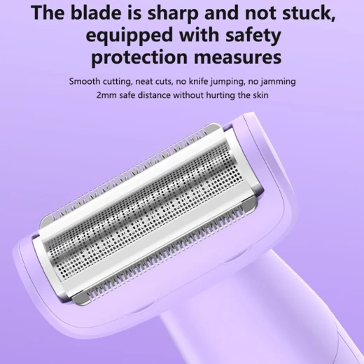 YESIDO MG26 3-in-1 Multi-Functional Body Hair Trimmer, Purple, IPX6 Waterproof, Suitable for Wet and Dry Use, Up to 90 Minutes of Runtime for Shaving, Trimming and Personal Grooming - Yesido - Image 8