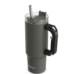Quokka Thermal SS Mug Stream Black 950ml - Extra-Large Insulated Stainless Steel Tumbler with Handle, Leak-Proof & Sweat-Free