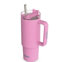 Quokka Thermal SS Mug Stream Blossom Pink 950ml - Extra-Large Insulated Stainless Steel Tumbler with Handle, Leak-Proof & Sweat-Free