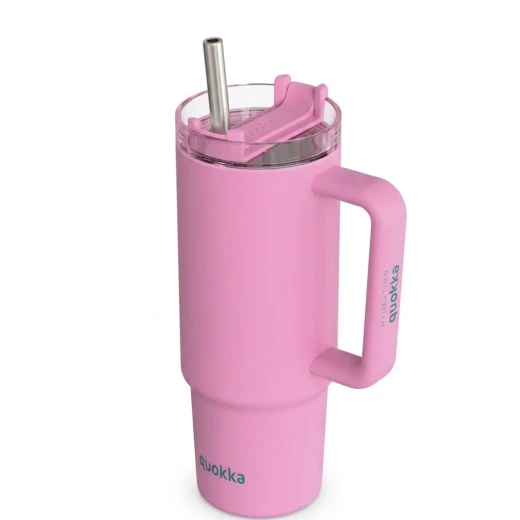 كوب كوا الحراري ستانلس ستيل ستريم بلوسوم بينك 950 مل - mug حافظ للحرارة والبرودة مع مقبض ومقاوم للتسرب وخالٍ من BPA كوب كوا الحراري ستانلس ستيل ستريم بلوسوم بينك 950 مل - mug حافظ للحرارة والبرودة مع مقبض ومقاوم للتسرب وخالٍ من BPA